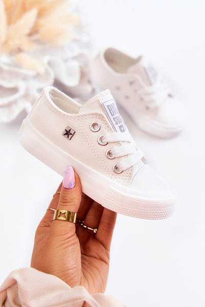 Baskets en cuir enfant BIG STAR JJ374310 blanc