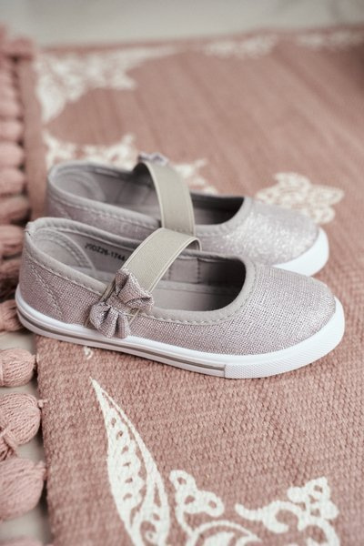 Kinder Ballerina Tennisschuhe Silber Bianka