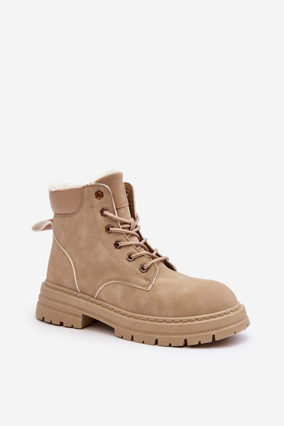 Bottines Femme Matelassées Fourrées Fourrées Beige Fenan