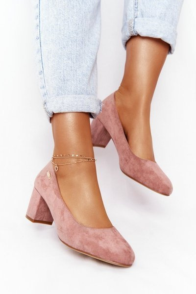 Sergio Leone PB178 Rosa Stiletto-Pumps aus Wildleder