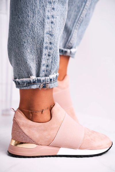 Sportliche Damenschuhe Sneakers Slip-on Pink Say Something