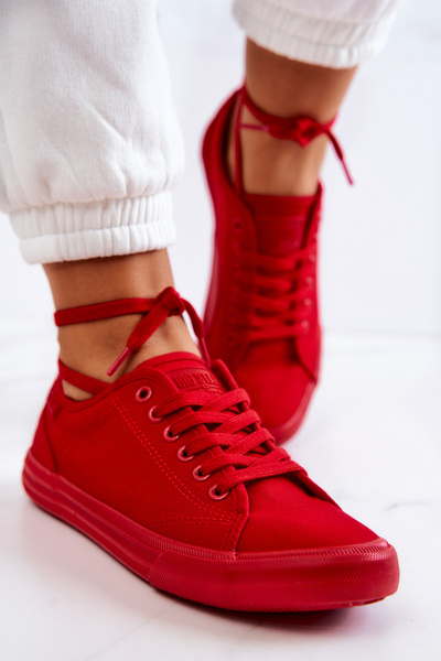 Damen Low Sneakers Big Star JJ274068 Rot