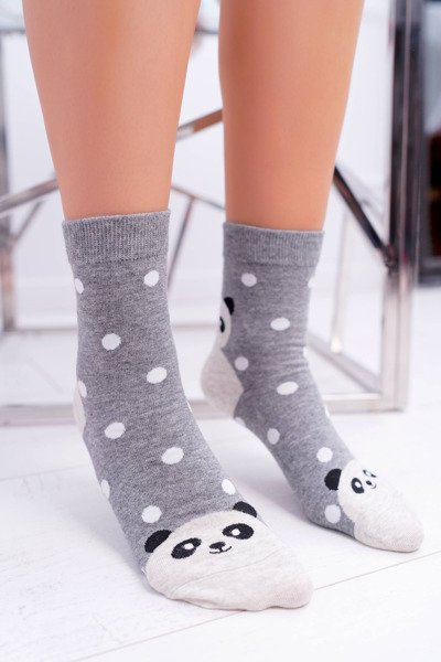 Chaussettes Femme Gris avec Panda