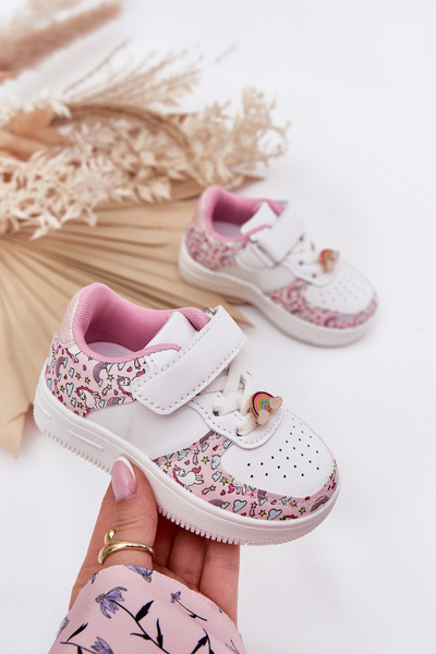 Sneakers pentru copii încălțăminte sport unicorni roz Thalia