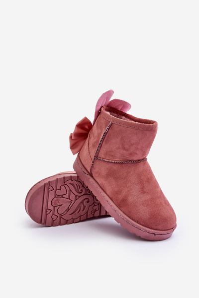 Mädchen Gefütterte Schneestiefel Mit Schleifen Rosa Meriva