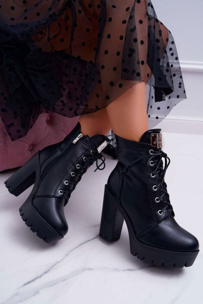 Women's High Boots Black Grunge Midow