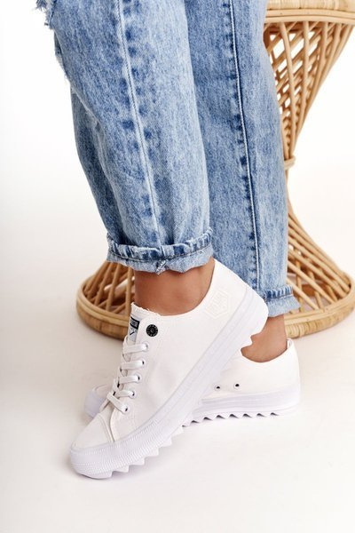 Baskets pour femmes à semelle épaisse BIG STAR FF274245 blanc