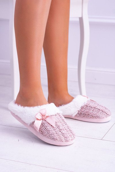 Papa roz pentru femei flip -flops cu blană dezi
