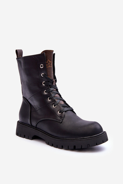 Lederarbeitsstiefel Schwarze Lonevis