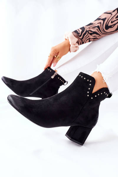 Women's Flat Boots Suede Black Brinlack