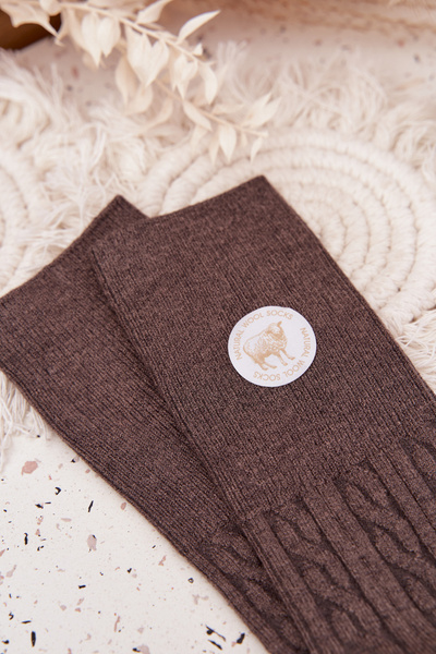 Lange Wollsocken Damen Dunkelgrau