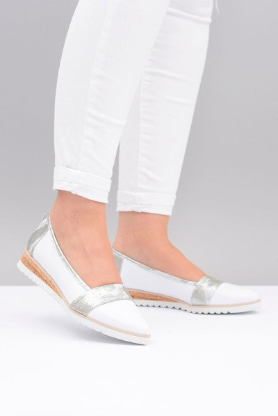 Polnische Leder Weiß Moro Persi Ballerinas