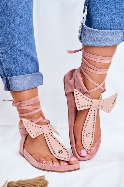 Sandale cu niveluri de femei Lu Boo Flip Flops Powder Pink Mara