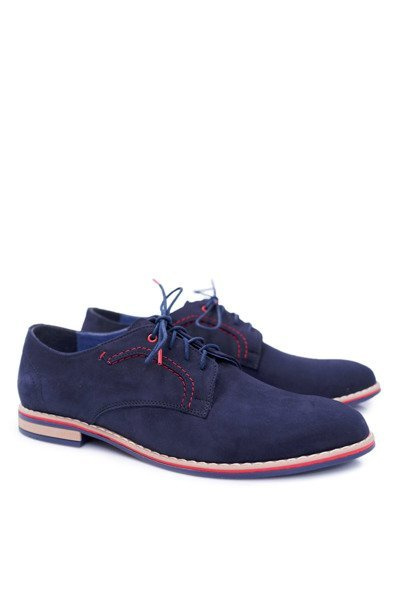 Herren Bednarek Elegante Nubuklederschuhe Marineblau Pietro
