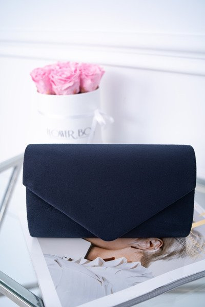 Damenhandtasche aus Wildleder Navy Clutch