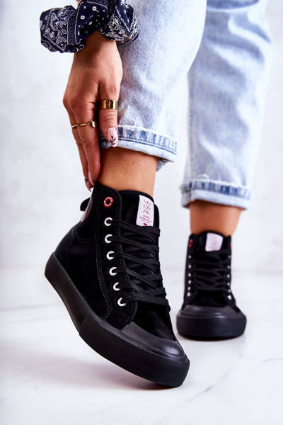 Női magas tornacipő Cross Jeans JJ2R4055C fekete