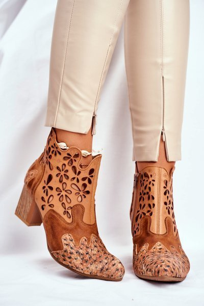 Bottes Femme À Talon Haut Maciejka Cuir Camel 04369-29