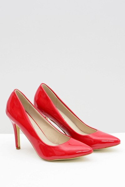 Damen Lackiert Rot Gespitzte Stilettos Esmeral