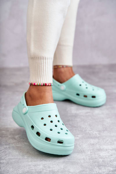 Chaussons Mousse Femme Crocs Menthe Coline