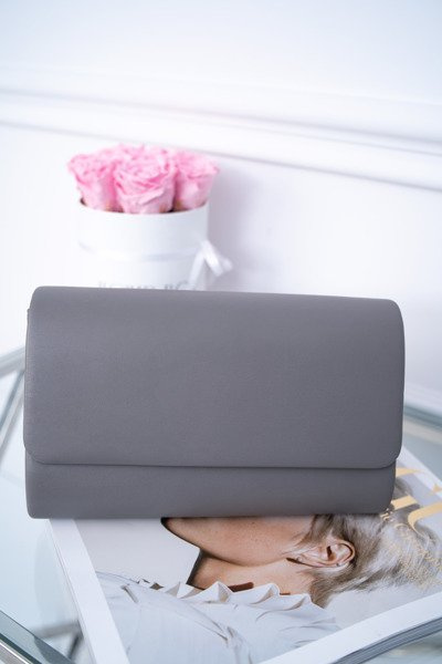 Sac à main de soirée pour femme, pochette grise