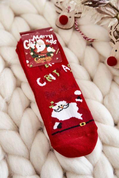 Chaussettes de Noël pour enfants Père Noël Cosas Rouge-Vert