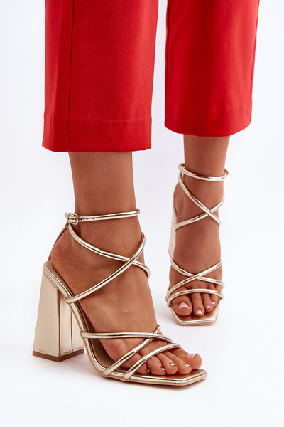 Modische High-Heel Sandalen Gold Josette
