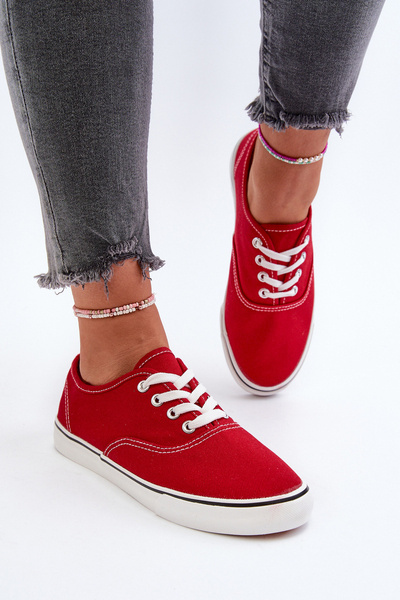 Baskets classiques rouges pour femmes Olvali