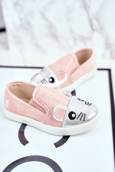 Kinder Slide-on Turnschuhe mit Maus Rosa Candys