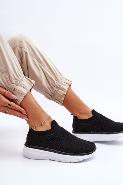 Chaussures de Sport Slip-on Femme Noir Ferive