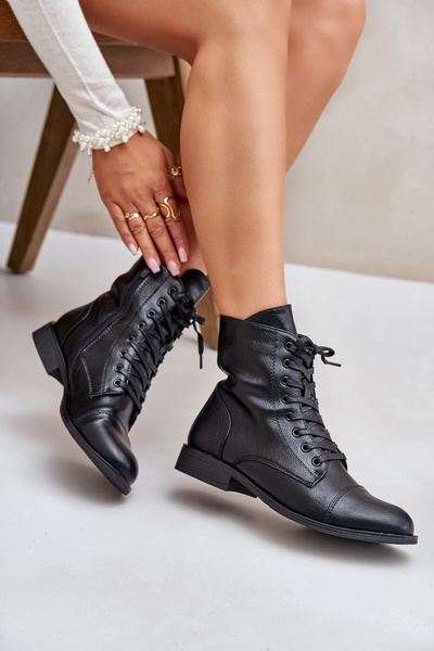 Bottes Zippées Chaudes En Cuir Eco Noir Leanaris