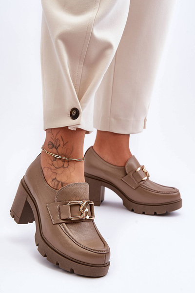 Pantofi cu toc elegant bej Harmell