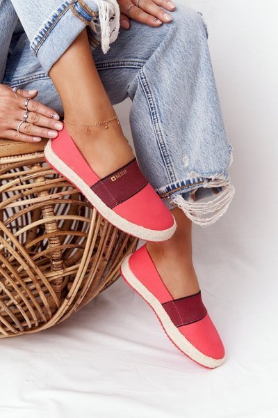 Espadrilles fonott talpon Big Star HH274478 Piros