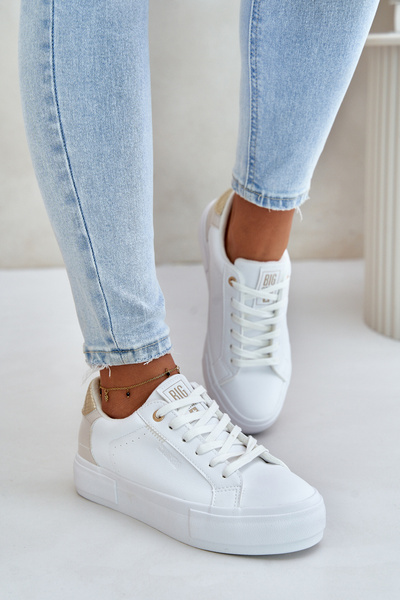 Baskets à plateforme chaudes pour femmes Big Star OO274A452 Blanc
