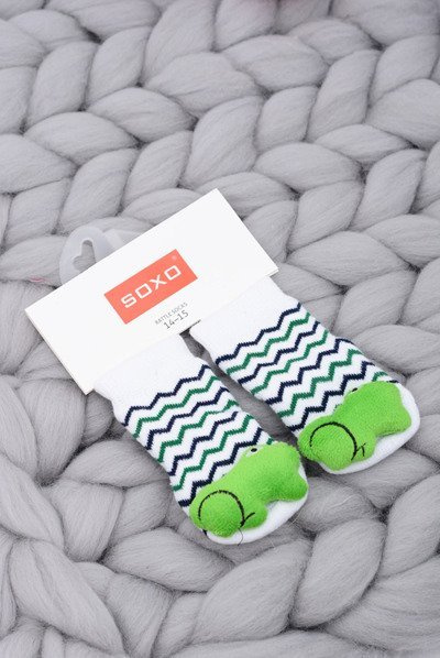 Socken für Kleinkinder mit Rassel Frosch Soxo