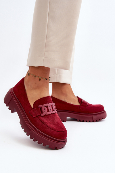 Damen Mokassins mit Kette Bordeaux Mevre