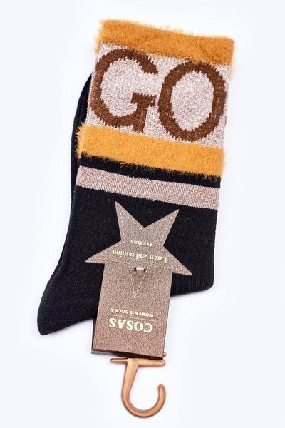 Damen Baumwollsocken GO-GO mit Vlies COSAS Schwarz