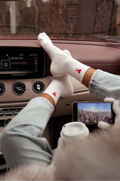 Chaussettes Femme Amor Ecru