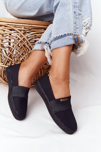 Gewebte Espadrilles Big Star HH274482 Schwarz