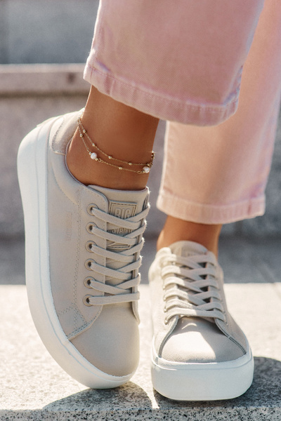 Adidași Dama Din Material Pe Platformă Big Star RR274465 Bej