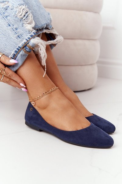 Ballerines en Daim Sergio Leone BL622 Bleu Marine