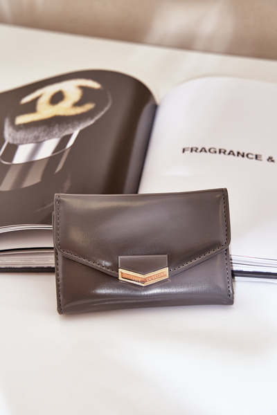 Portefeuille Femme Laqué Gris Foncé Rahner