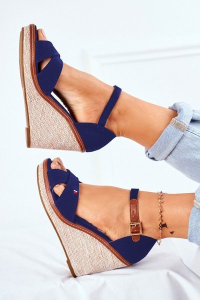 Sandales à Talons Femme Bleu Marine LaMane