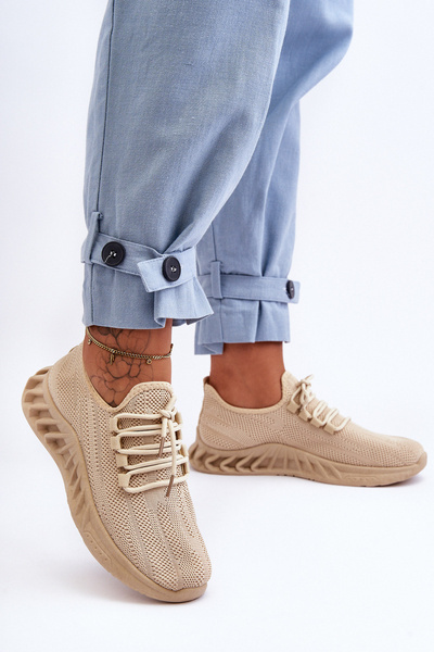 Women's Slip-on Fabric Sneakers Beige Venett