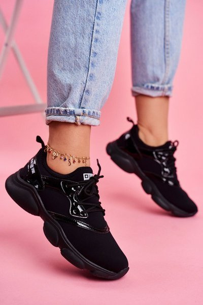 Chaussures de sport pour femmes en mousse à mémoire de forme Big Star FF274932 noir