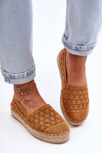 Women's Lace Espadrilles Camel One Lover
