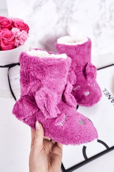 Papuci de casă izolați pentru copii Fuchsia Sleepyhead