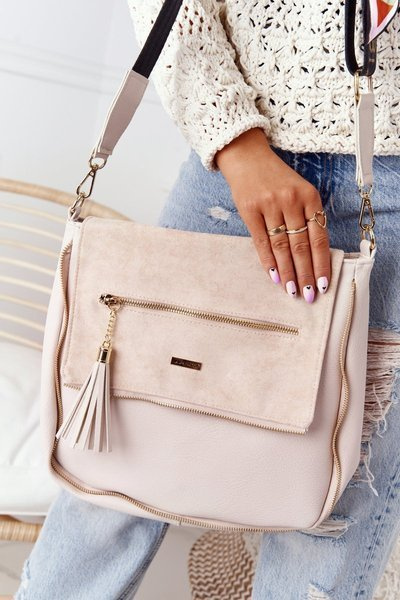 Sac Besace Femme Avec Bandoulière Amovible LAURA BIAGGI Beige