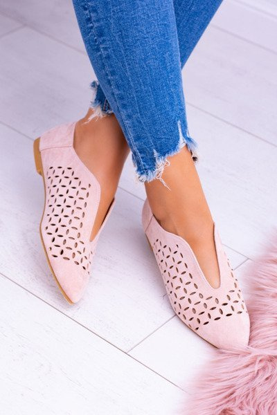 Lu Boo Damen Wildleder Synthia Slip-on halbe Stiefel Pulver rosa