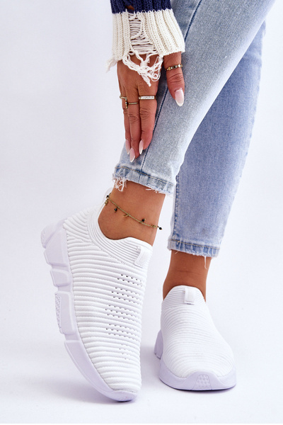 Baskets à enfiler pour femmes Big Star DD274460 Blanc