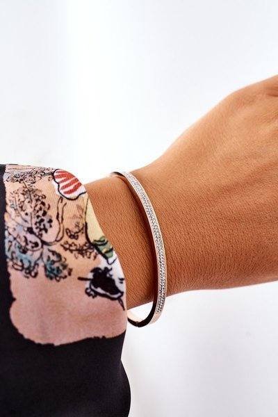 Stahl-Zirkonia-Armband Roségold